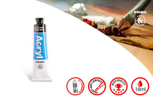 Picture of PRIMO ACRYLIC PAINT TUBE 18ML PRIMARY BLUE